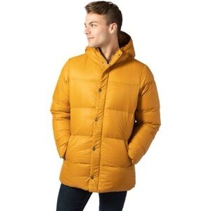 Worn 1x Cotopaxi Mustard Yellow puffer 650 down coat Jacket ski snowboard hood M
